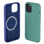 For iPhone 12 / 12 Pro WK WPC-005 iDeal Series Magnetic Liquid Silicone Full Coverage Shockproof Magsafe Case with Magsafe Charging Magnet(Blue) - Image 4