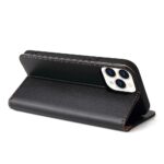 For iPhone 13 Pro Fierre Shann PU Leather Texture Horizontal Flip Leather Case with Holder & Card Slots & Wallet (Black) - Image 3