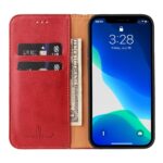 For iPhone 13 Pro Fierre Shann PU Leather Texture Horizontal Flip Leather Case with Holder & Card Slots & Wallet (Red) - Image 5
