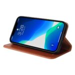 For iPhone 13 Pro Fierre Shann PU Leather Texture Horizontal Flip Leather Case with Holder & Card Slots & Wallet (Brown) - Image 4