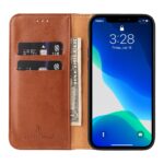 For iPhone 13 Pro Fierre Shann PU Leather Texture Horizontal Flip Leather Case with Holder & Card Slots & Wallet (Brown) - Image 5