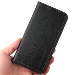 For iPhone 13 Pro Fierre Shann Retro Tree Bark Texture PU Magnetic Horizontal Flip Leather Case with Holder & Card Slots & Wallet (Black) - Image 2