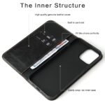 For iPhone 13 Pro Fierre Shann Retro Tree Bark Texture PU Magnetic Horizontal Flip Leather Case with Holder & Card Slots & Wallet (Black) - Image 5