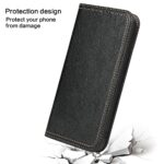 For iPhone 13 Pro Fierre Shann Retro Tree Bark Texture PU Magnetic Horizontal Flip Leather Case with Holder & Card Slots & Wallet (Black) - Image 7