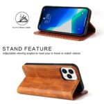 For iPhone 13 Pro Fierre Shann Retro Tree Bark Texture PU Magnetic Horizontal Flip Leather Case with Holder & Card Slots & Wallet (Brown) - Image 3
