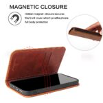 For iPhone 13 Pro Fierre Shann Retro Tree Bark Texture PU Magnetic Horizontal Flip Leather Case with Holder & Card Slots & Wallet (Brown) - Image 4