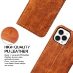 For iPhone 13 Pro Fierre Shann Retro Tree Bark Texture PU Magnetic Horizontal Flip Leather Case with Holder & Card Slots & Wallet (Brown) - Image 6