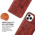For iPhone 13 Pro Fierre Shann Retro Tree Bark Texture PU Magnetic Horizontal Flip Leather Case with Holder & Card Slots & Wallet (Red) - Image 6