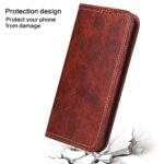 For iPhone 13 Pro Fierre Shann Retro Tree Bark Texture PU Magnetic Horizontal Flip Leather Case with Holder & Card Slots & Wallet (Red) - Image 7