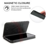 For iPhone 13 Pro Fierre Shann Retro Tree Bark Texture PU Magnetic Horizontal Flip Leather Case with Holder & Card Slots & Wallet (Green) - Image 4