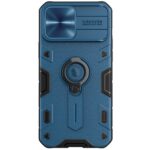 For iPhone 13 Pro Max NILLKIN Shockproof CamShield Armor Protective Case with Invisible Ring Holder (Blue)