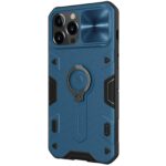 For iPhone 13 Pro Max NILLKIN Shockproof CamShield Armor Protective Case with Invisible Ring Holder (Blue) - Image 2