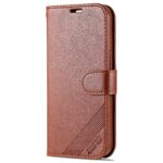 For iPhone 13 AZNS Sheepskin Texture Horizontal Flip Leather Case with Holder & Card Slots & Wallet(Brown) - Image 2