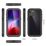 For iPhone 13 RedPepper Transparent Dot Shockproof Waterproof PC + TPU Protective Case(Black) - Image 2