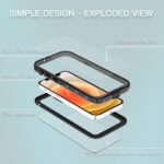 For iPhone 13 mini RedPepper Transparent Dot Shockproof Waterproof PC + TPU Protective Case (Black) - Image 3