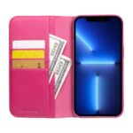 For iPhone 13 Pro QIALINO Business Horizontal Flip Leather Case with Holder & Card Slots & Wallet  (Rose Red) - Image 3