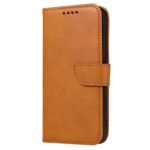 For iPhone 12 Pro Max Calf Texture Buckle Horizontal Flip Leather Case with Holder & Card Slots & Wallet(Khaki) - Image 2