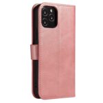 For iPhone 12 Pro Max Calf Texture Buckle Horizontal Flip Leather Case with Holder & Card Slots & Wallet(Rose Gold) - Image 3