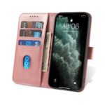 For iPhone 12 Pro Max Calf Texture Buckle Horizontal Flip Leather Case with Holder & Card Slots & Wallet(Rose Gold) - Image 4