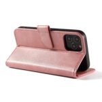 For iPhone 12 Pro Max Calf Texture Buckle Horizontal Flip Leather Case with Holder & Card Slots & Wallet(Rose Gold) - Image 6