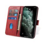 For iPhone 12 Pro Max Calf Texture Buckle Horizontal Flip Leather Case with Holder & Card Slots & Wallet(Red) - Image 4