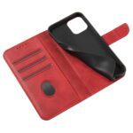 For iPhone 12 Pro Max Calf Texture Buckle Horizontal Flip Leather Case with Holder & Card Slots & Wallet(Red) - Image 5