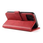 For iPhone 12 Pro Max Calf Texture Buckle Horizontal Flip Leather Case with Holder & Card Slots & Wallet(Red) - Image 6
