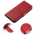 For iPhone 12 Pro Max Calf Texture Buckle Horizontal Flip Leather Case with Holder & Card Slots & Wallet(Red) - Image 7