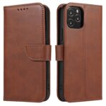For iPhone 12 Pro Max Calf Texture Buckle Horizontal Flip Leather Case with Holder & Card Slots & Wallet(Brown)