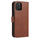 For iPhone 12 Pro Max Calf Texture Buckle Horizontal Flip Leather Case with Holder & Card Slots & Wallet(Brown) - Image 3