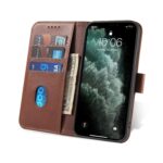 For iPhone 12 Pro Max Calf Texture Buckle Horizontal Flip Leather Case with Holder & Card Slots & Wallet(Brown) - Image 4