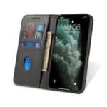For iPhone 12 mini Calf Texture Magnetic Horizontal Flip Leather Case with Holder & Card Slots & Wallet (Black) - Image 5