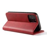 For iPhone 12 mini Calf Texture Magnetic Horizontal Flip Leather Case with Holder & Card Slots & Wallet (Red) - Image 4