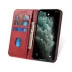 For iPhone 12 mini Calf Texture Magnetic Horizontal Flip Leather Case with Holder & Card Slots & Wallet (Red) - Image 5