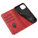 For iPhone 12 mini Calf Texture Magnetic Horizontal Flip Leather Case with Holder & Card Slots & Wallet (Red) - Image 6