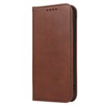For iPhone 12 mini Calf Texture Magnetic Horizontal Flip Leather Case with Holder & Card Slots & Wallet (Brown) - Image 2