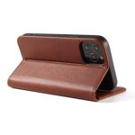 For iPhone 12 mini Calf Texture Magnetic Horizontal Flip Leather Case with Holder & Card Slots & Wallet (Brown) - Image 4