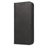 For iPhone 12 Pro Max Calf Texture Magnetic Horizontal Flip Leather Case with Holder & Card Slots & Wallet(Black) - Image 2