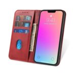 For iPhone 12 Pro Max Calf Texture Magnetic Horizontal Flip Leather Case with Holder & Card Slots & Wallet(Red) - Image 5