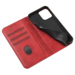 For iPhone 12 Pro Max Calf Texture Magnetic Horizontal Flip Leather Case with Holder & Card Slots & Wallet(Red) - Image 6