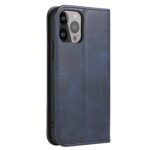 For iPhone 12 Pro Max Calf Texture Magnetic Horizontal Flip Leather Case with Holder & Card Slots & Wallet(Blue) - Image 3