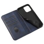 For iPhone 12 Pro Max Calf Texture Magnetic Horizontal Flip Leather Case with Holder & Card Slots & Wallet(Blue) - Image 6
