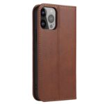 For iPhone 12 Pro Max Calf Texture Magnetic Horizontal Flip Leather Case with Holder & Card Slots & Wallet(Brown) - Image 3