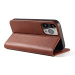 For iPhone 12 Pro Max Calf Texture Magnetic Horizontal Flip Leather Case with Holder & Card Slots & Wallet(Brown) - Image 4