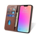 For iPhone 12 Pro Max Calf Texture Magnetic Horizontal Flip Leather Case with Holder & Card Slots & Wallet(Brown) - Image 5