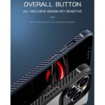 For iPhone 13 Pro Max iPAKY MG Series Transparent TPU + PC Airbag Shockproof Case (Red) - Image 6