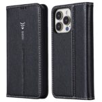 For iPhone 13 GEBEI PU+TPU Horizontal Flip Protective Case with Holder & Card Slots(Black)