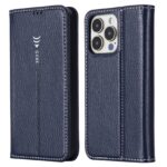 For iPhone 13 GEBEI PU+TPU Horizontal Flip Protective Case with Holder & Card Slots(Blue)