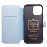 For iPhone 13 Pro QIALINO Magnetic Buckle Phone Leather Case with Card Slot (Sierra Blue) - Image 5