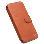 For iPhone 13 Pro QIALINO Magnetic Buckle Phone Leather Case with Card Slot (Brown) - Image 4